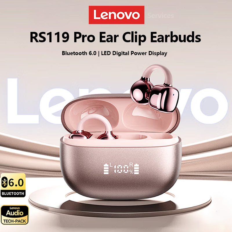 Наушники-клипсы Lenovo RS119 P – обзор и цена Earbuds Charging Case