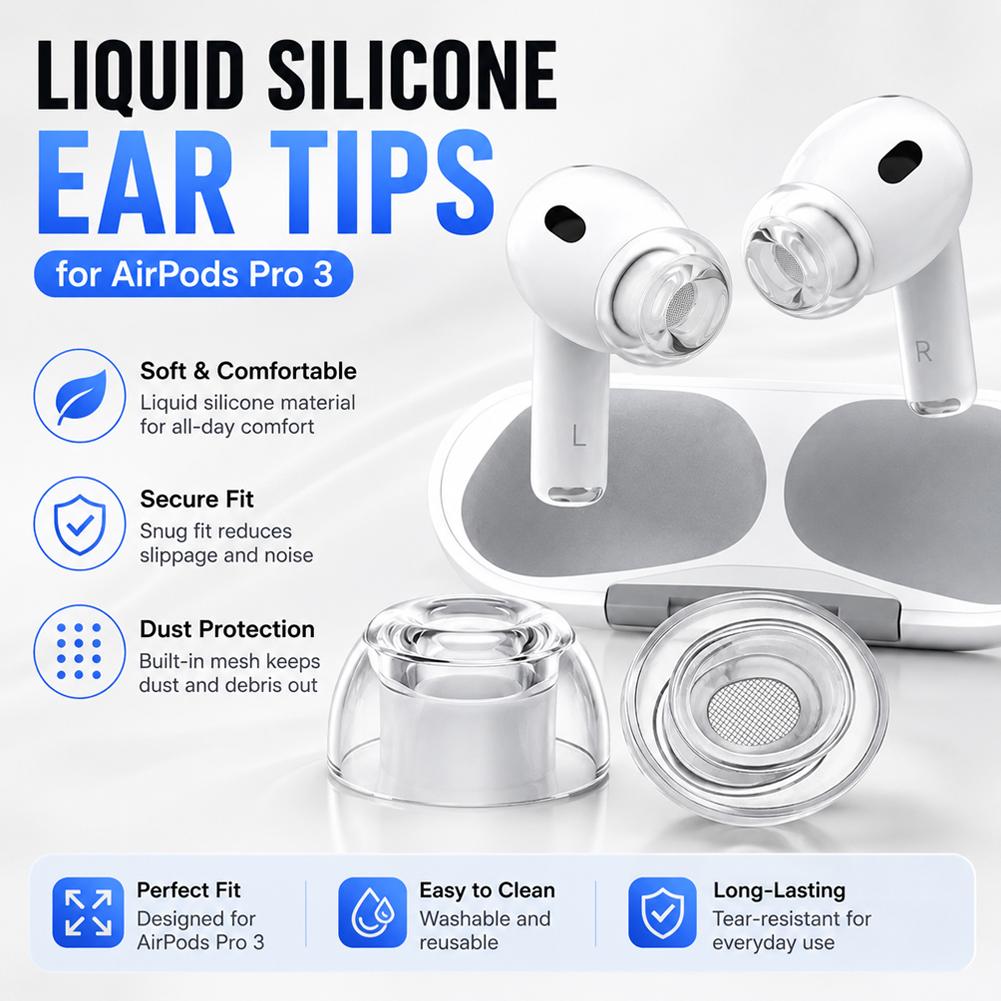 1/2/3 пары прозрачных силиконо – обзор и цена Silicone Ear Tip Replacement