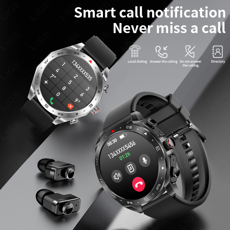 Умные часы LIGE TWS 2-в-1 со в – обзор и цена Wireless Earbuds Tws